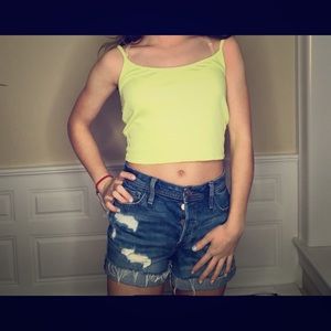 lime green tank top